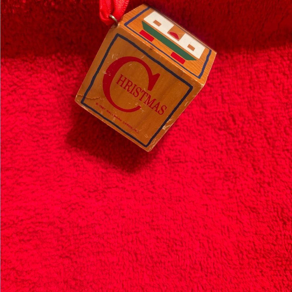 Nostalgic Wood Block Ornament